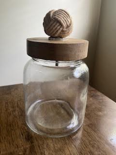 Nautical Knot Glass Canister