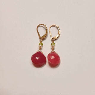 EB Cherry Stone Gold Fill Earrings