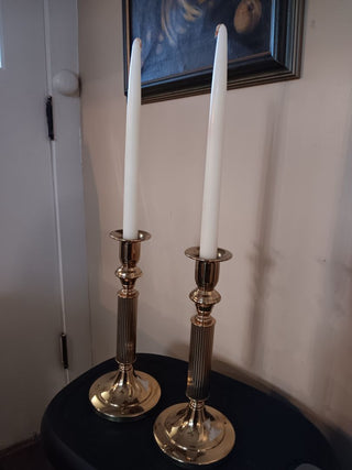 Vint. BRASS candlesticks 11" tall Candles Included