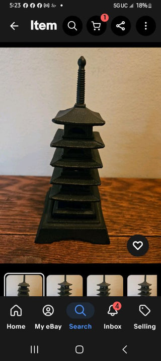 VintIron Pagoda Incense Burner
