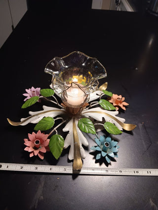 Vint Italian Metal Candleholder c.1960s