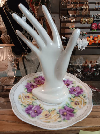 Upcycled Jewelry Tray w Hand