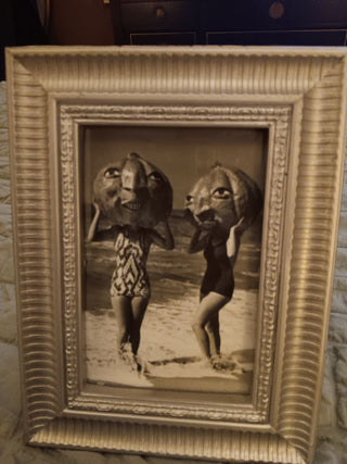 PunkinHeadBathing Girls Framed