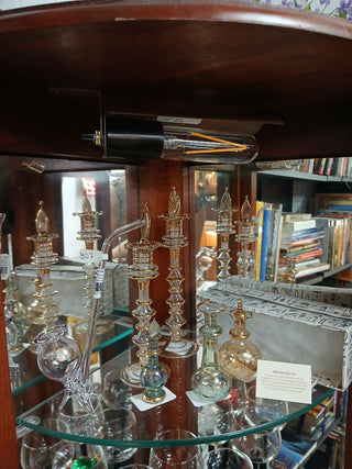 Queen Anne Style Corner Curio Cabinet