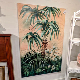 Large Oversized Palm Tree Art on Canvas 40Wx1.5Dx60H