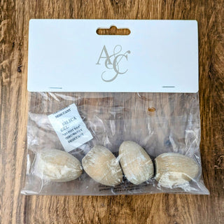 Set of 4 Wooden Eggs for Easter & Spring