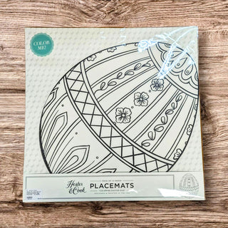Hester & Cook Die-cut Coloring Easter Egg Placemat - 12 sheets
