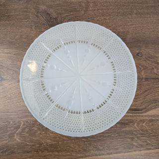 Vintage Milk Glass Cake Stand 10wx10dx3h