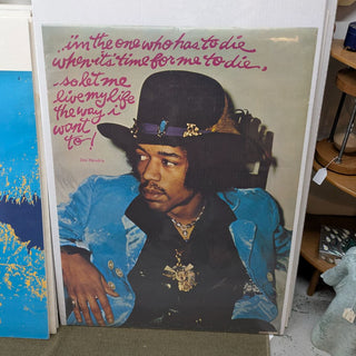 Jimi Hendrix I'm the one..... poster 1968 AS IS