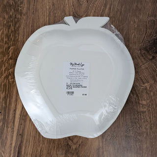 BACK TO SCHOOL APPLE SHAPED PAPER PLATE