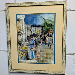 Ray Broady, Signed Original Watercolor in Frame