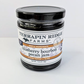 11oz Blueberry Bourbon Pecan Jam by Terrapin Ridge Farms – gourmet fruit spread with bourbon and pecans, perfect for cheese boards, biscuits, and gifting – JSQ Mercantile, La Grange IL inside Jackson Square Mall