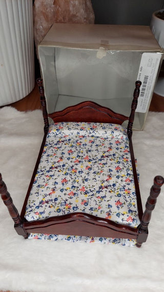 Vintage Bombay Dollhouse - Mini 4 Poster Bed, New With Box (T&M)