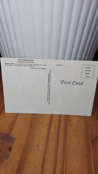 1965 the pictured rocks, Upper Peninsula Munising Michigan, postcard unused