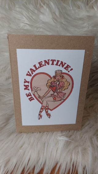 Be Mine - Valentine's Day Blank Greeting Card - Print on recycled 5x7 paper.