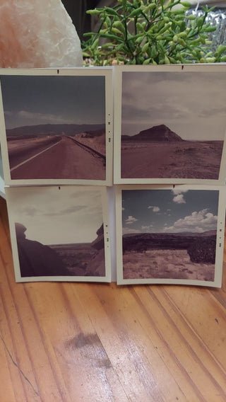 A. 1973 Roadtrip on Route 66 West, landscape photographs set of 4