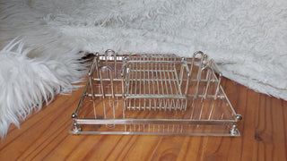 Silver and Acrylic Silverware Buffet Caddy by ONEIDA SILVERSMITHS - (As-Is)
