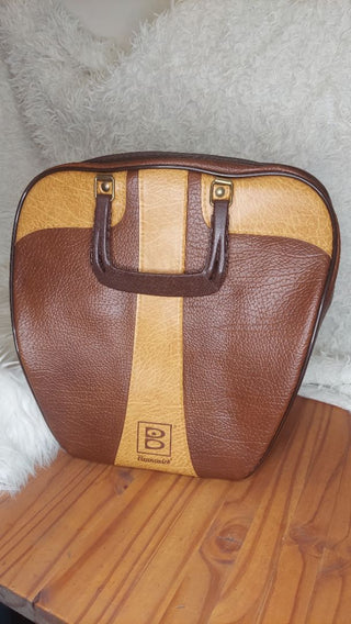 1970s Brunswick Vinyl Bowling Ball and Shoe case bag - (As Is)