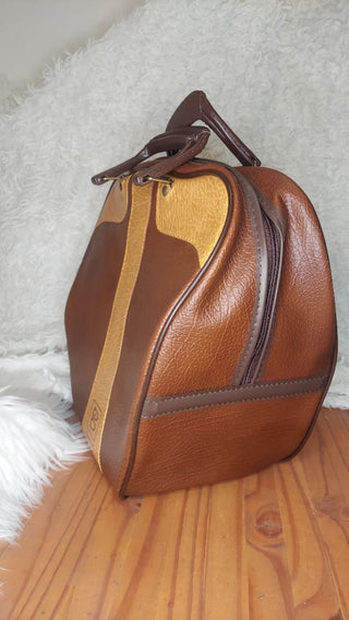 1970s Brunswick Vinyl Bowling Ball and Shoe case bag - (As Is)