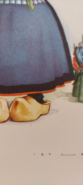 1965 - Little Dutch Girl By Jan Lavies. Litho travel menu