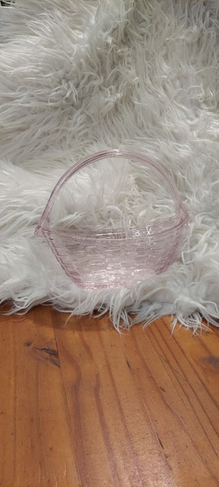 Longaberger Pink Glass Crocus Basket - by Collectors Club 2005 Easter Spring