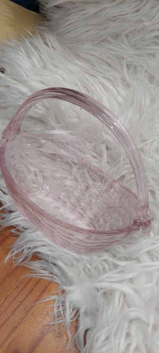 Longaberger Pink Glass Crocus Basket - by Collectors Club 2005 Easter Spring
