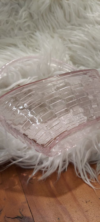 Longaberger Pink Glass Crocus Basket - by Collectors Club 2005 Easter Spring