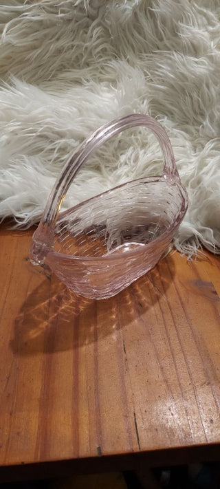 Longaberger Pink Glass Crocus Basket - by Collectors Club 2005 Easter Spring