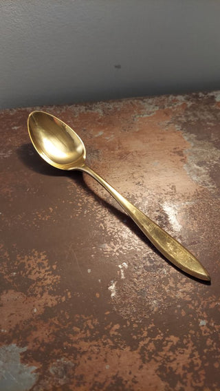 09. 1920s Regal Tablespoon Serving Spoon(A.B.Dirigold Sweden, Clover Backstamp) by Dirilyte-Dirigold - Goldware flatware