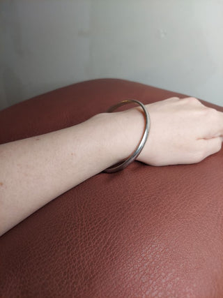 Vintage Bangle Bracelet Sterling Silver Signed Taxco Mexico