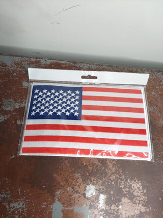 8" UNITED STATES OF AMERICA embroidered FLAG IRON ON PATCH by hirschberg Schutz
