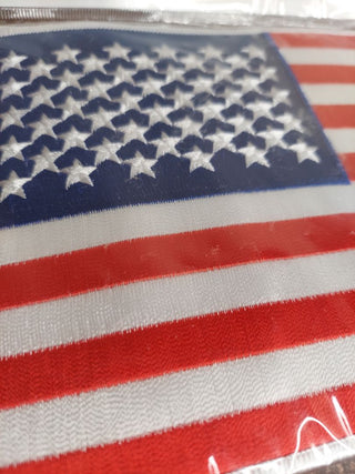 8" UNITED STATES OF AMERICA embroidered FLAG IRON ON PATCH by hirschberg Schutz