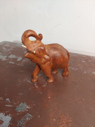 4" Elephant - hand carved rosewood wooden figurine
