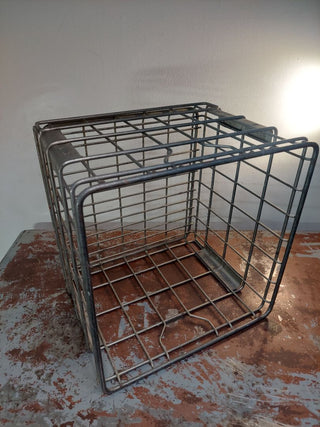 1989 Dairy Milk Crate - industrial farmhouse rustic storage shelf
