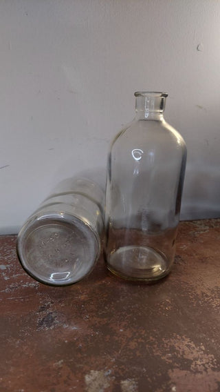7" Apothecary medical pharmaceutical glass bottle by armstrong cork company