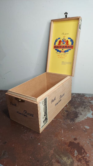 Baccarat "The Game" empty cigar box by Churchill cigars, tobacciana collectable storage