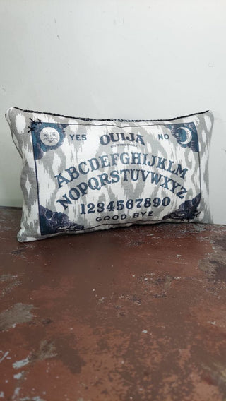 12" Ouija Board decorative accent pillow - Locally Made with Cotton & Boucle