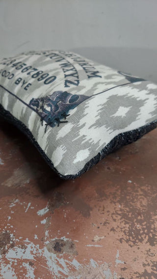 12" Ouija Board decorative accent pillow - Locally Made with Cotton & Boucle