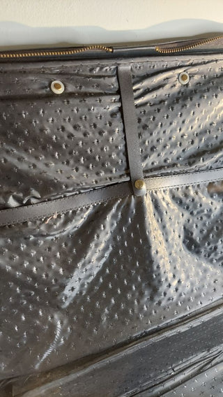 1960s Mod black & white luggage soft body case by Penguin Traveler for V.B. Handal & Bro (As-Is)