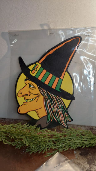 9” Witches Head - Halloween Diecut Paper Cutout by Beistle