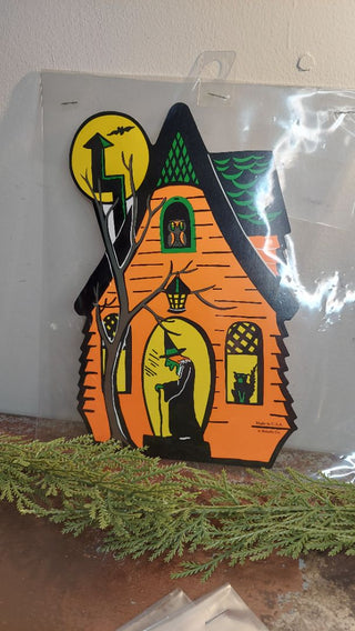 9” Haunted House - Halloween Diecut Paper Cutout by Beistle