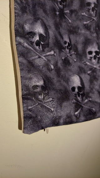 Skulls and sparkle with velvet back throw pillow cover with zipper