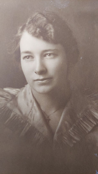 Antique Portrait of a Woman, beautiful and graceful, sepia tone and very detailed, signed by subject (circa 1920)