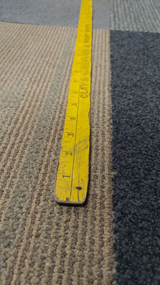 1940s Yellow O'Brien Paints advertising yardstick - Office School Supply Decor, Clays Wallpaper & Paint Store Phone 4370