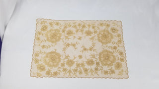 Handmade Lace Doily Piecework Rectangular Ecru