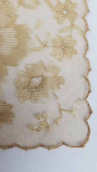 Handmade Lace Doily Piecework Rectangular Ecru