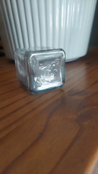 Rare square WHEATON USA Apothecary Medical Pharmaceutical bottle, no cap. Price is Firm