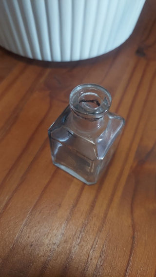 Rare square WHEATON USA Apothecary Medical Pharmaceutical bottle, no cap. Price is Firm