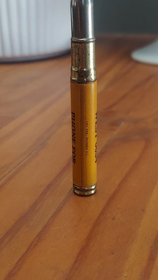 Rare Antique - 1908 Case & Martins  Bullet Pencil. Chicago historical pie makers!