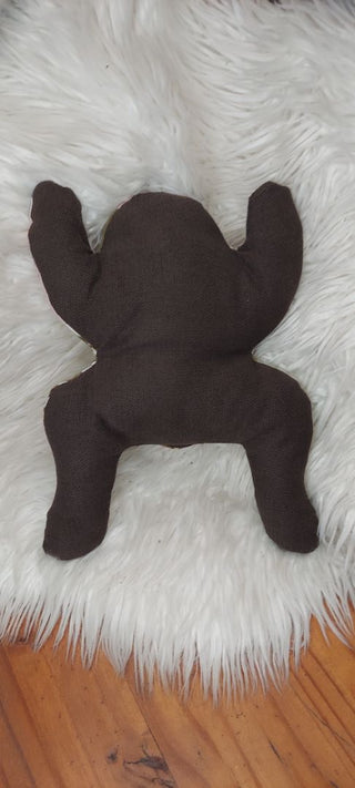 Pink - Frog Pillow made from 1967 Simplicity pattern and vintage cotton fabrics (ASIS)